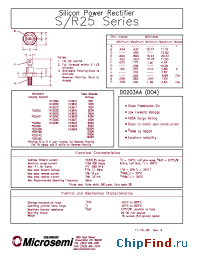 Datasheet SBR3050 производства Microsemi